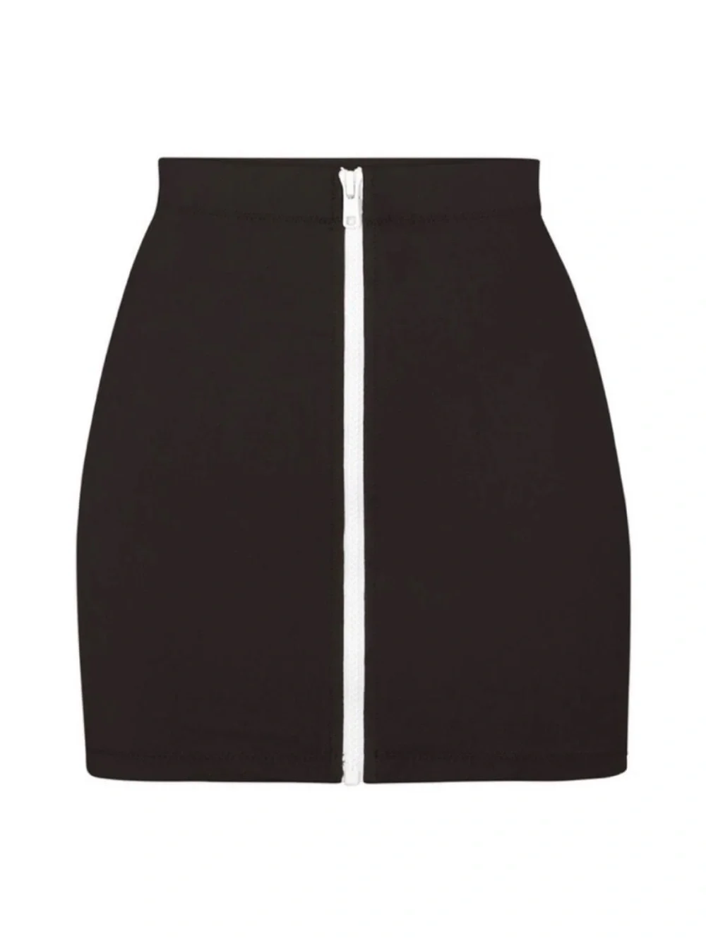 SKIMS Black swim Zip-Front Mini Skirt